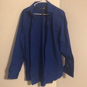 Blue long sleeve JF J Ferrer dress shirt